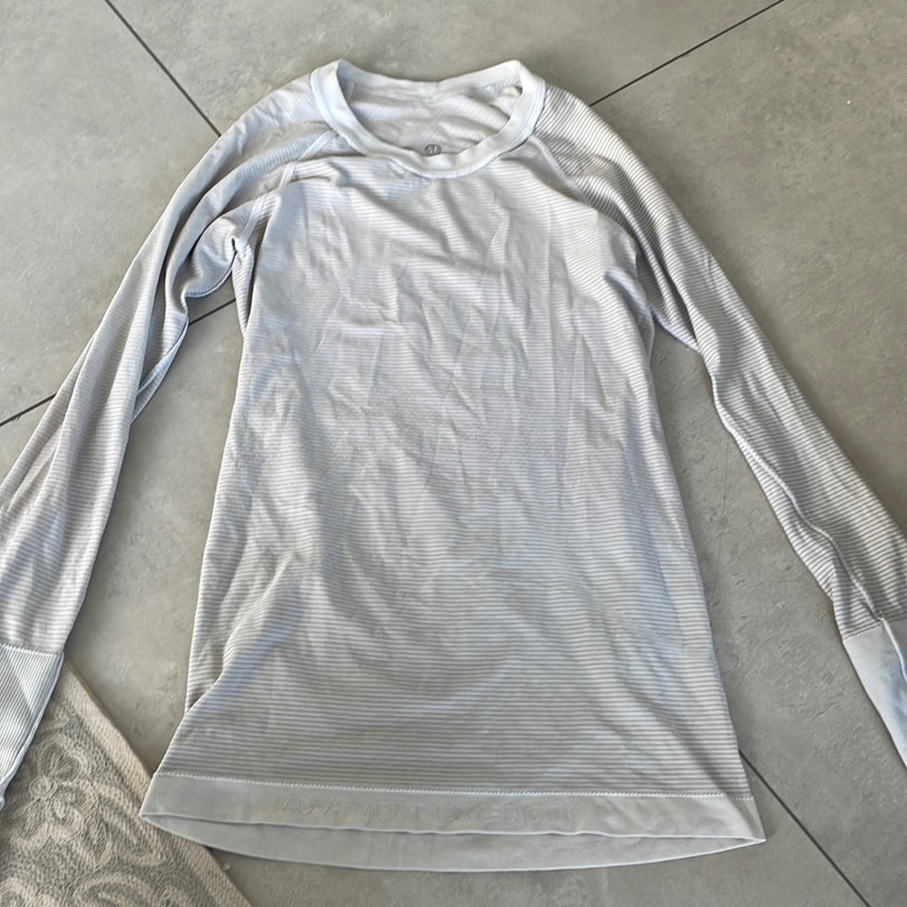 LuluLemon sports striped shirt size S